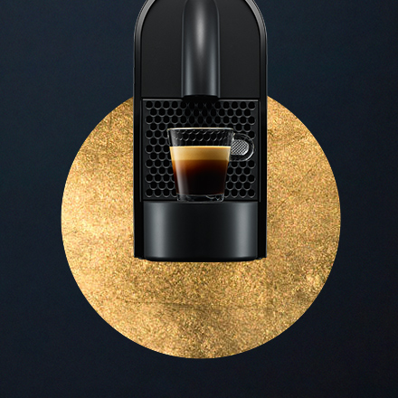 Nespresso coffee machine creative with an espresso