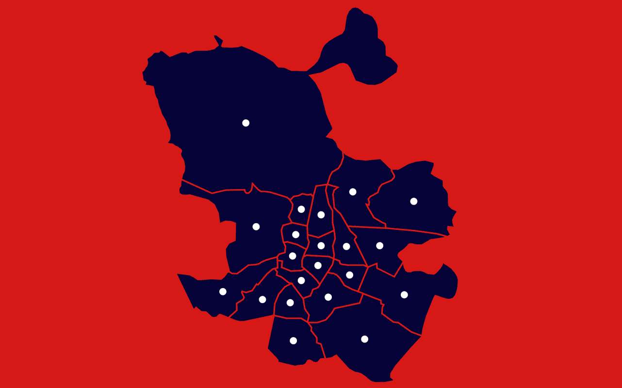 Motion graphic map with highlighted cities for Beefeater geo location campaign